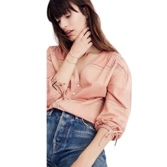 {MADEWELL} Morningview Tie-Sleeve Shirt - Picture 3 of 5